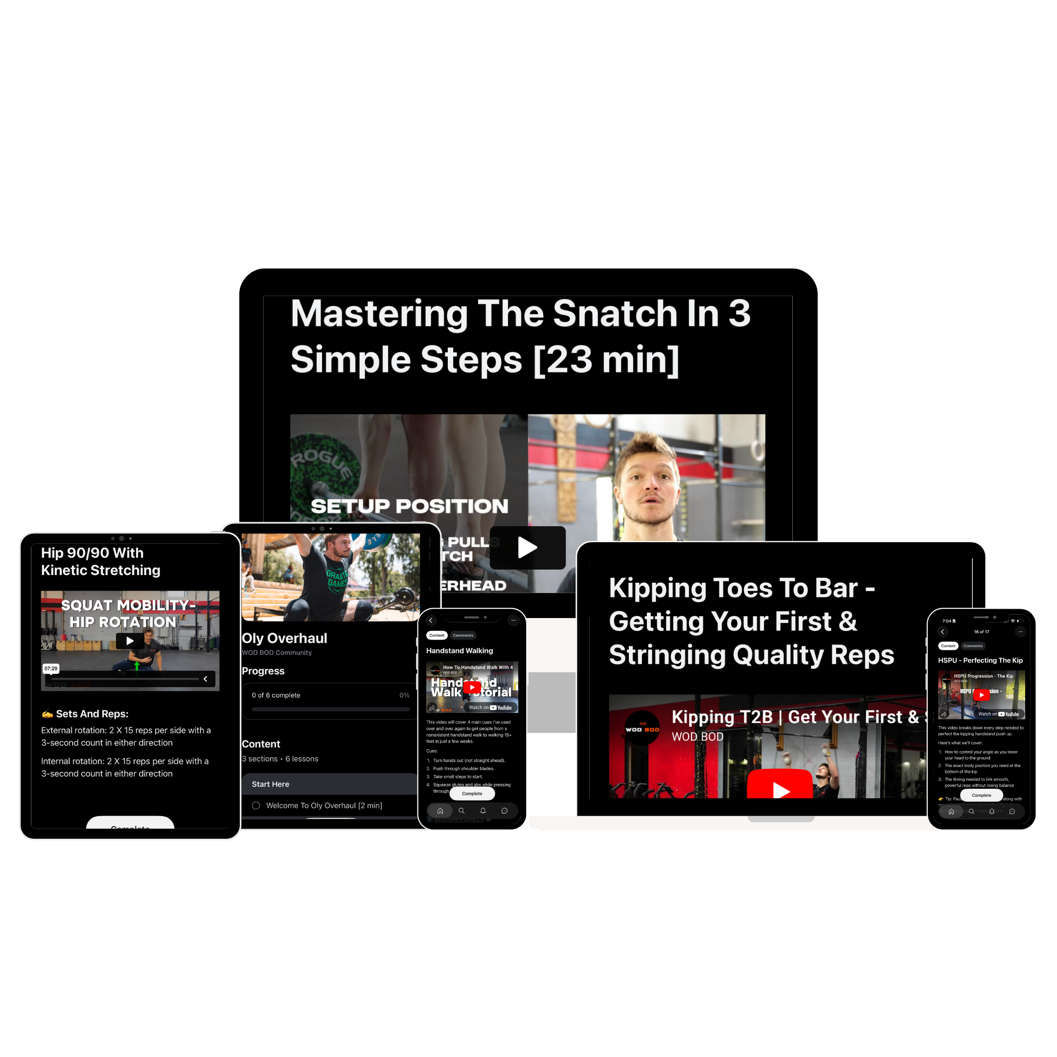 RX Starter Kit — video library on phone screens